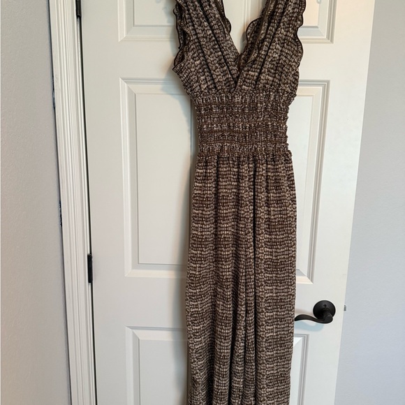Max Studio Textured Brown Maxi Dress - Picture 1 of 3